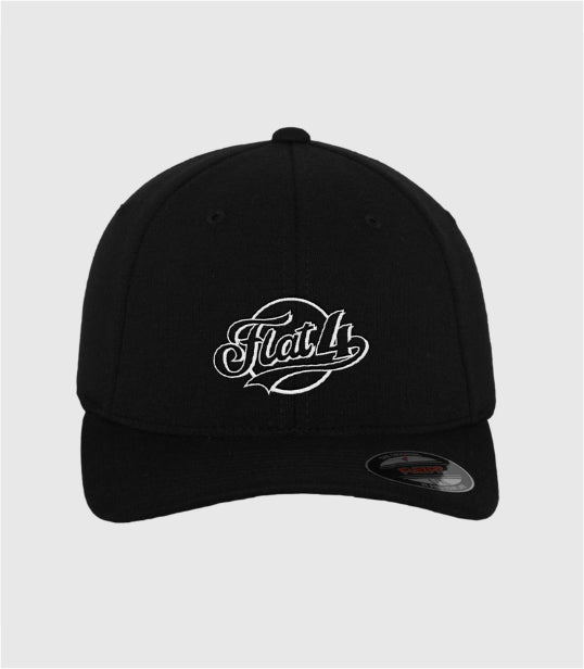 Cap Flat 4 Line White
