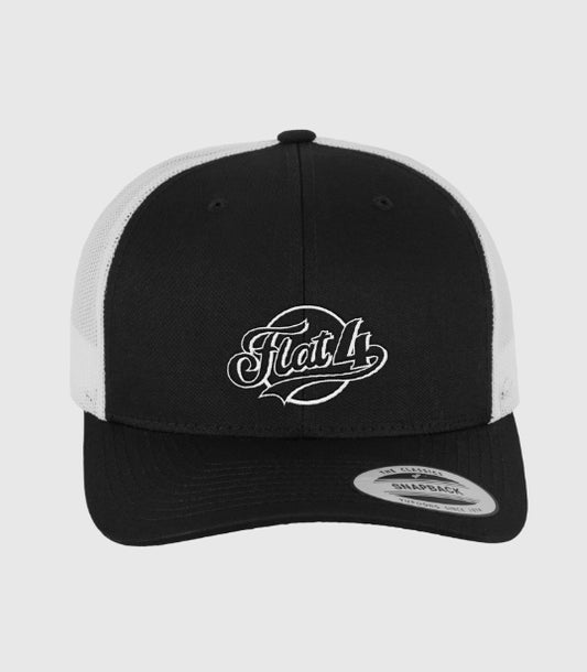 Cap Flat 4 Line White