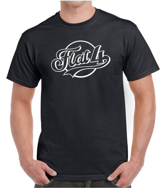 T-shirt Flat 4 Line White